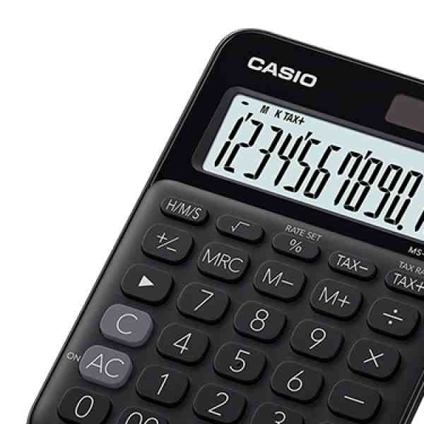 CALCULADORA ESCRIT. CASIO MS-20UC NEGRO 12DIG. E.10 C.40